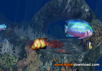 محافظ صفحه نمایش آکواریوم ۳D Aquatic Life Screensaver Fish v1.1.0