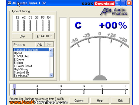 کوک کردن گیتار AP Guitar Tuner 1.02