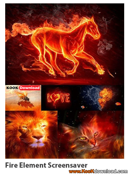 دانلود اسکرین سیور زیبای  Fire Element Screensaver 1.2