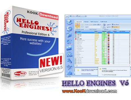 دانلود نرم افزار بهینه سازی رتبه سایت ها در موتورهای جستجو  Hello Engines Professional v6.7.5