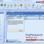 نرم افزار ذخیره سازی اطلاعات شخصی در کامپیوتر با  OrgPassword ۳.۴