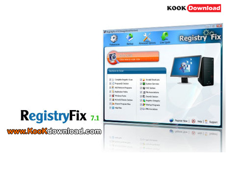 نرم افزار اتوماتیک ترمیم ویندوز RegistryFix 7