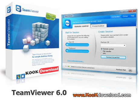 نرم افزار دسترسی به کامپیوتر از راه دور Portable TeamViewer 6.0 Build 10462 Final