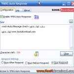 نرم افزار ارسال اتوماتیک پی ام در یاهو مسنجر YMSG Auto Response Build۱.۰.۰.۳۰۰