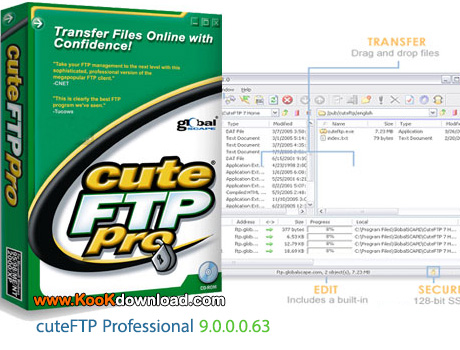 دانلود نرم افزار ارتباط FTP با نام CuteFTP Pro 9.0.0.63