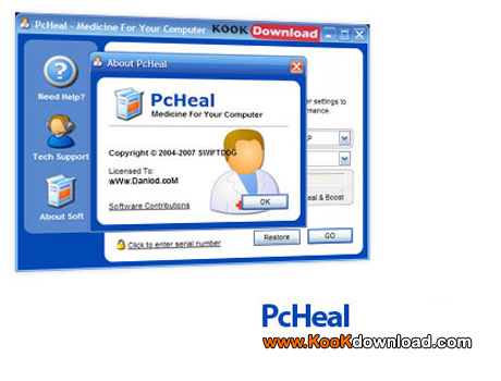 دانلود نرم افزار افزایش کارایی کامپیوتر PCHeal 1.7.25.2011