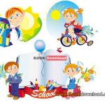 مجموعه ای زیبا از تصاویر وکتور با موضوع مدرسه School Vector
