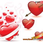 مجموعه وکتور زیبای عاشقانه و قلب ولنتاین