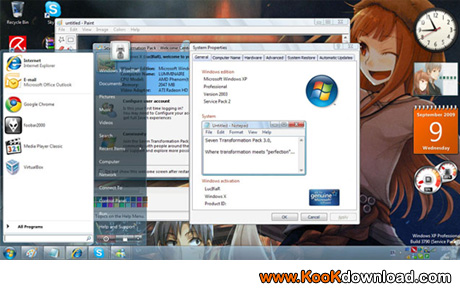 تغییر ظاهر ویندوز به ویندوز ۷ با Seven Transformation Pack v5.0