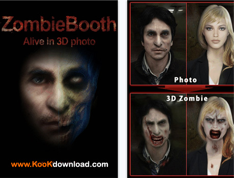 دانلود نرم افزار موبایل تبدیل چهره شما به زامبی ZombieBooth